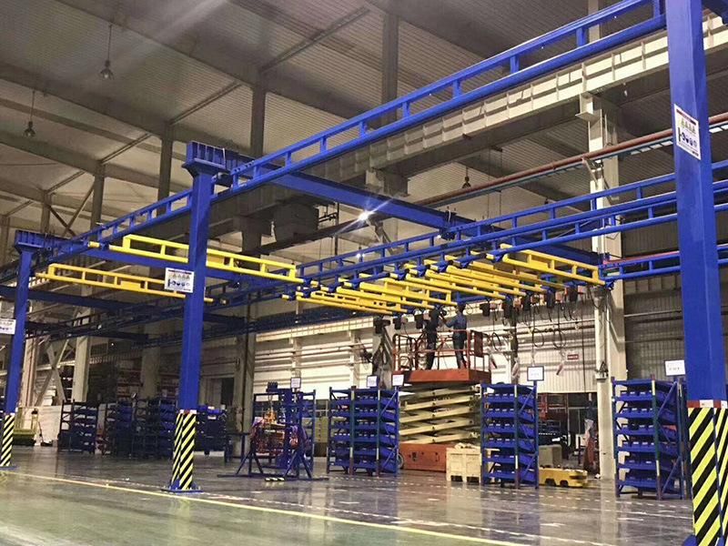 250 Kg - 3 Ton Free Standing Mobile Bridge Overhead Crane for Mechanical Parts Machining Shop