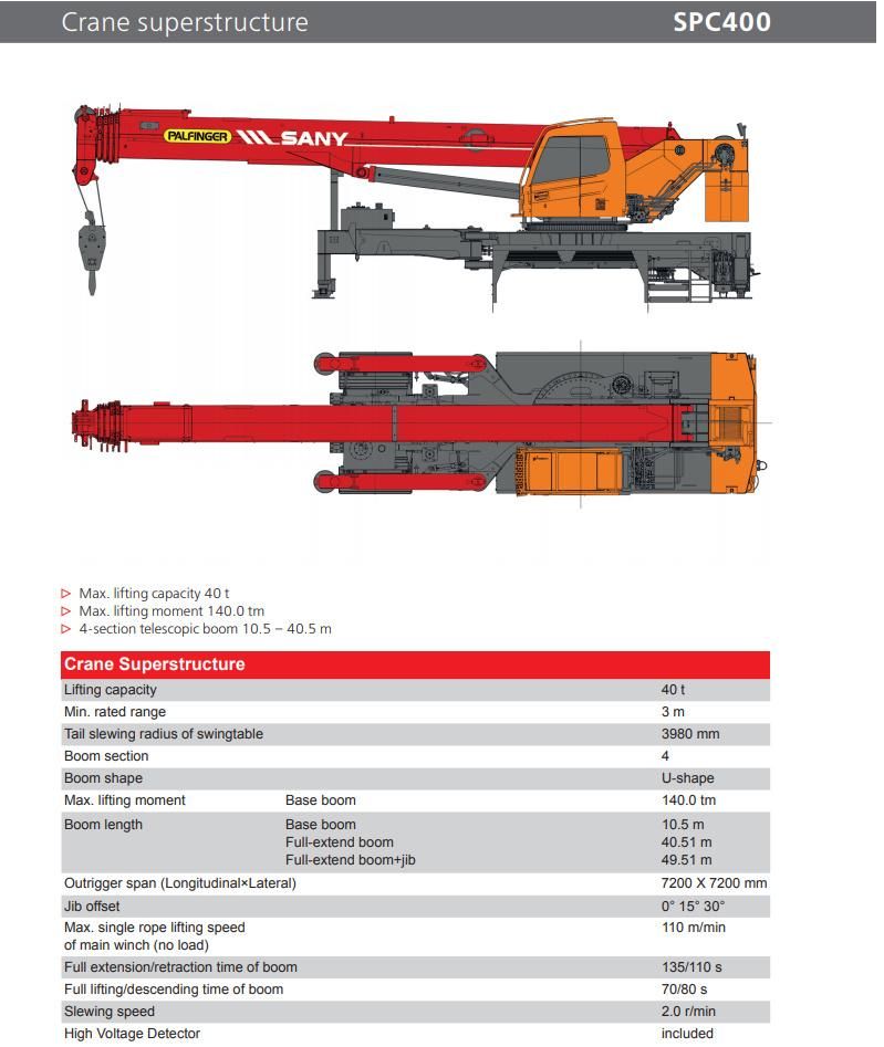 Spc320 32 Tons General Chassis Crane