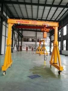 Portable Electric Traveling Gantry Crane with Electric Hoist 1000kg