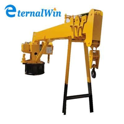 Offshore Telescopic 360 Rotation Slewing Boom Marine Crane for Ship