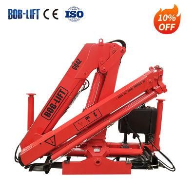 China Bob-Lift Low Price Construction Machinery Folding 4 Ton Crane Hydraulic Knuckle Boom Truck Mounted Crane for Sales