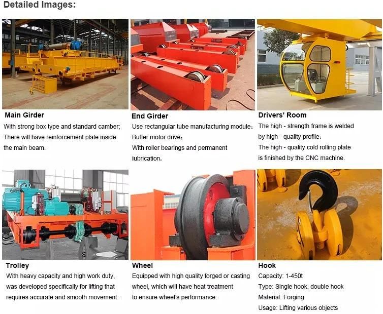 Customized 5 Ton Single Girder Bridge Eot Crane with Motor