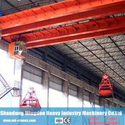Glass Production Workshop Using Grab Bucket Double Girder Bridge Crane to Uzbekistan