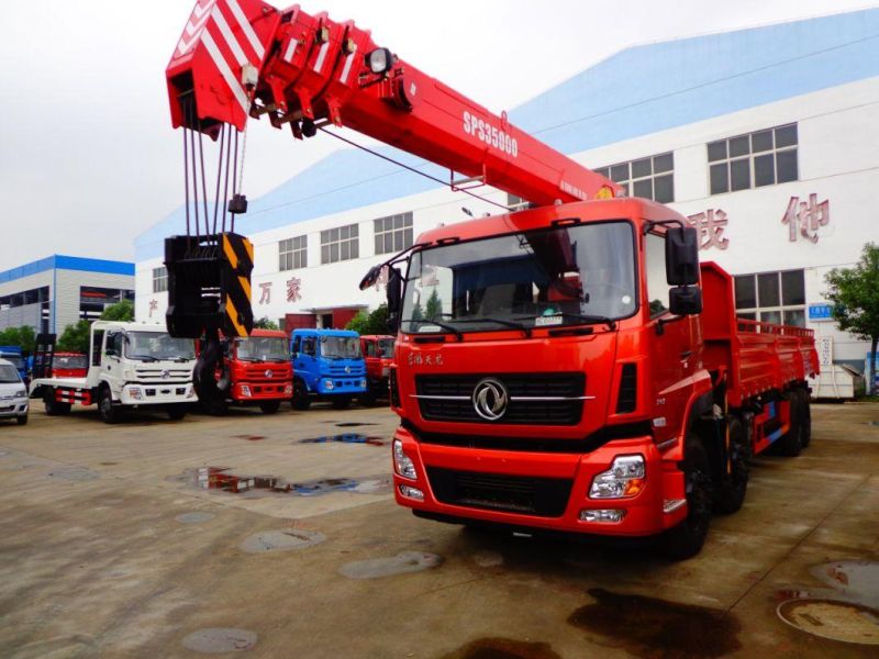 Dongfeng HOWO 8X4 Heavy Duty 10tons to 20tons Truck Mounted Crane with Telescopic Boom