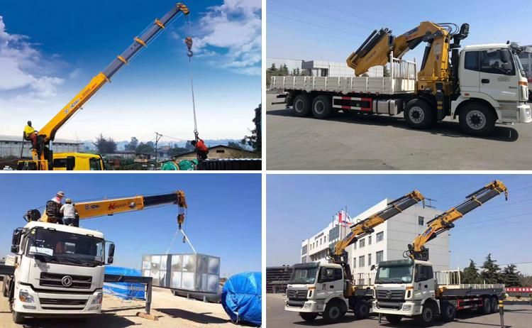 China Flatbed Truck with Crane 4 Ton 5 Ton 6 Ton 8 Ton 10 Ton 12 Ton 16 Ton Truck Mounted Crane Hiab Palfinger Telescopic Boom Knuckle Boom Mini Crane Truck