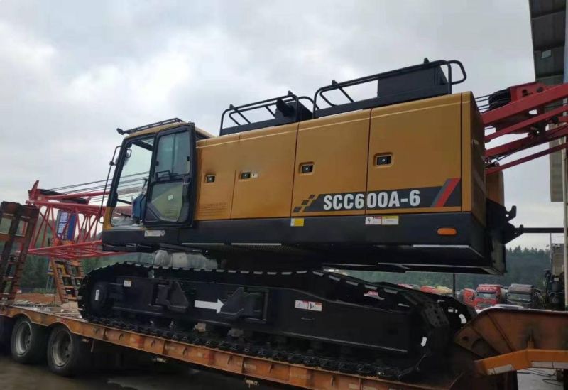 Best Price 60ton Mobile Crawler Crane Scc600A-6 for Narrow Working