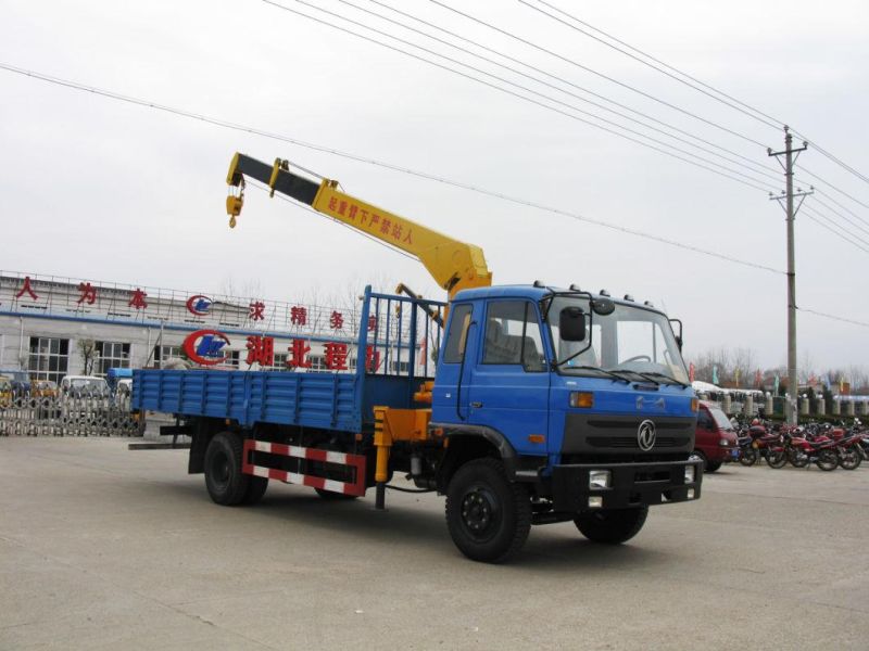 Dongfeng 4X2 Hydraulic Hoisting Truck Mounted Loading Crane Constructionlifting Machine With5ton Truck with 4 Arms Knuckle Boom Crane Optional Rig Drill Well