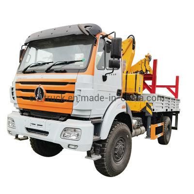 Full Drive Northbenz Truck Four Wheels 5ton 6ton 9ton 10ton Crane Mounted Truck