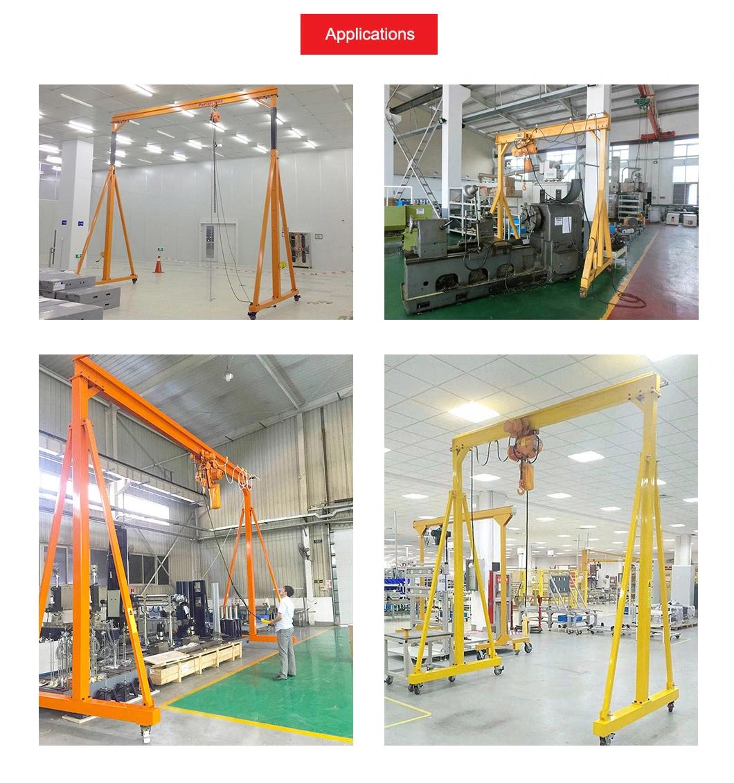 Nucleon Light Weight Manual Move Portable Gantry Crane with Chain Hoist