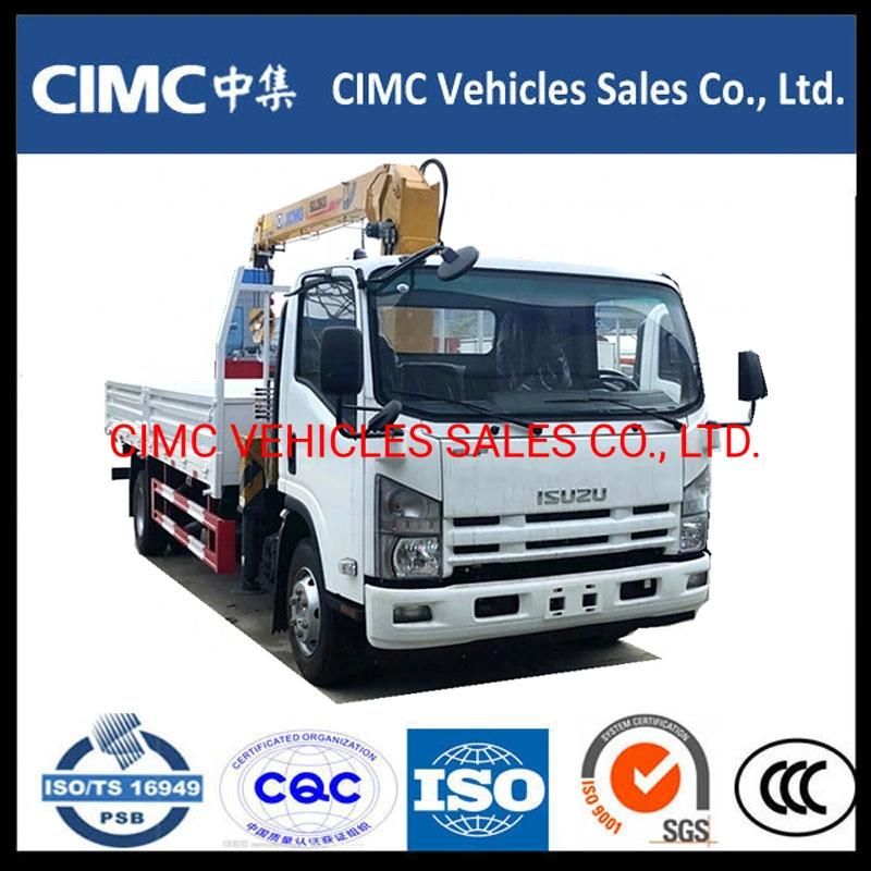 Isuzu 700p Nqr 4kh1 Lifter Folded/Straight Telescopic Boom Crane Truck Price 5 Ton