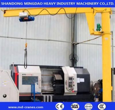 Marine Shipyard Using Floor Foot Mounted 1ton 3 Ton 5t Electric Jib Crane