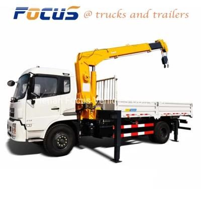 Engineering Construction Machinery 4X2 6 Wheels Folding Knuckle Boom Truck Loader Crane for Sale in Asia