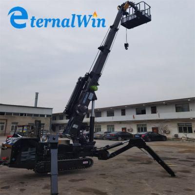 Mini Electric Crawler Crane Electric 3 Ton Mini Spider Crane for Workshop with Radio Control