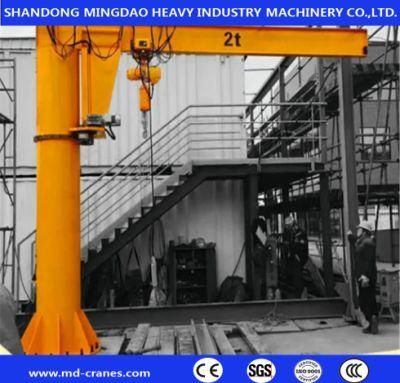 1ton Slewing Column Jib Crane with Electric Rotating Motor and 360 Degree