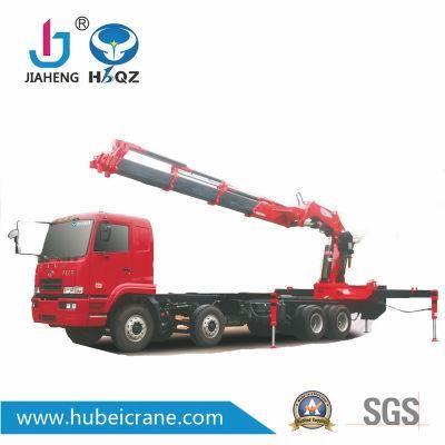 HBQZ 38 ton knuckle boom truck mounted crane SQ760ZB6 lifting machine truck cranes