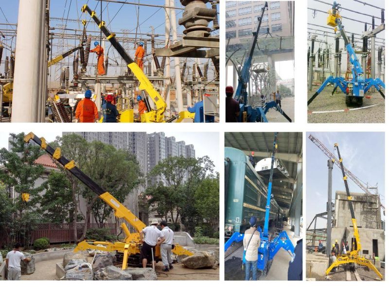 China Nucrane Supplier 8ton Mini Crawler Spider Crane for Glass Lift