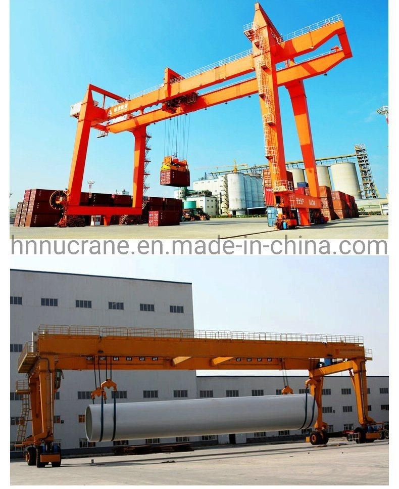 New Design Port 25 Ton Rtg Rubber Tyre Container Lifting Gantry Crane Price