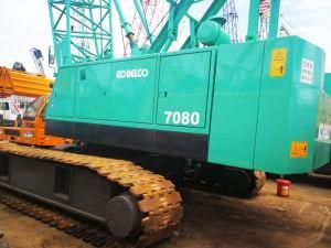 Used Japanese 80ton Crawler Crane Kobelco 7080 Very Good Condition