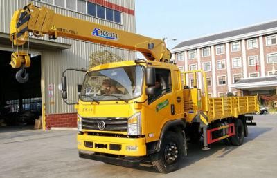 Straight Arm Truck Mounted Mobile Crane 8tons Heavy Duty Telescoping Boom Crane Truck