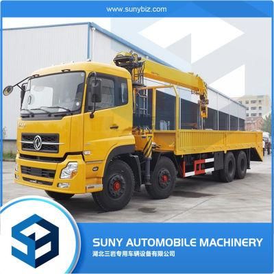 Dongfeng 8X4 Cargon Truck Mounted Telescopic Boom Crane 16 Ton