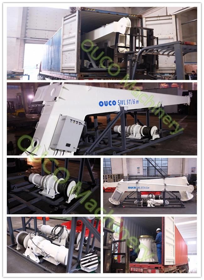China Factory Ouco for Sale 1.5t10m Knuckle Telescopic Boom Marine Crane