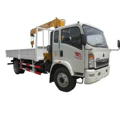 HOWO 4X2 Boom Truck Crane Manipulator Loading Capacity 4 Ton 5 Ton Unic 3ton Truck Mounted Crane Price