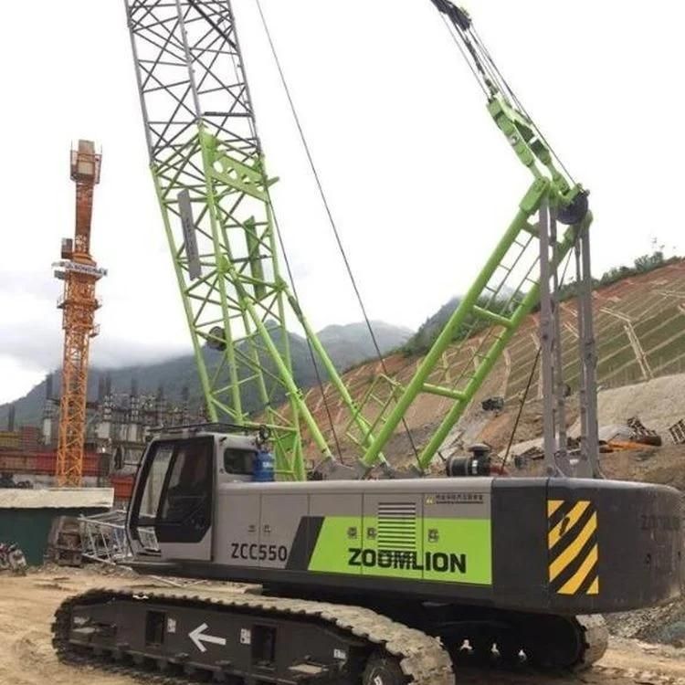 China Brand Zoomlion Hydraulic 55ton Crawler Crane Zcc550h