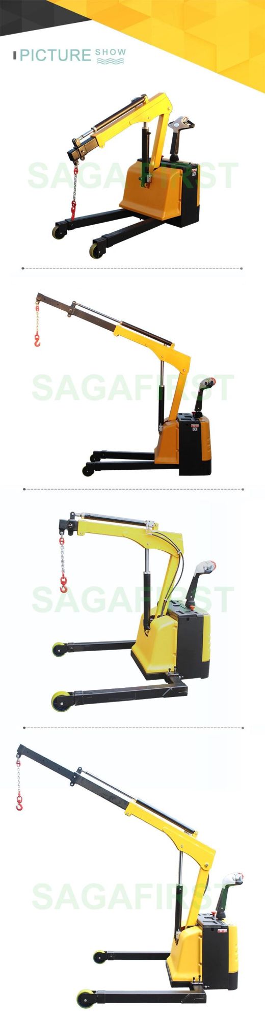 Folding Electric Counter Balanced Floor Shop Crane