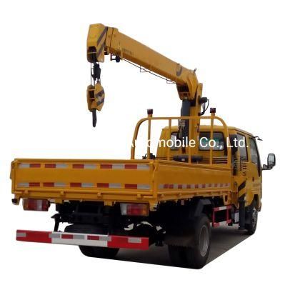 Isuzu Rhd 98HP 130HP 3.2ton 4ton 5ton Truck Crane Straight Boom for South America