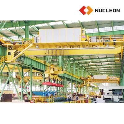 Steel Factory Use Double Girder Magnetic Overhead Hoist Crane 5ton 6.3ton 7.5ton 10ton 15ton for Bar Handling