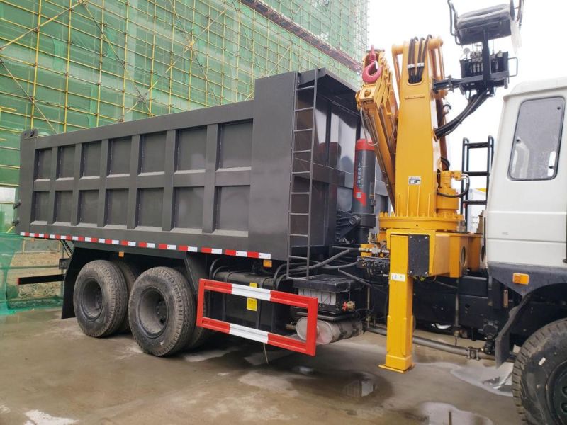 Low Price Dongfeng Tianlong Cargo Truck Mounted Crane 12 Ton Truck Crane for Sale