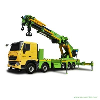 260ton Truck Mounted Super Crane Sq5200zb6 Knuckle Crane Lift 130ton at 4m, Max Boom Hoist 27t at 15.7m (5200Kn. m)