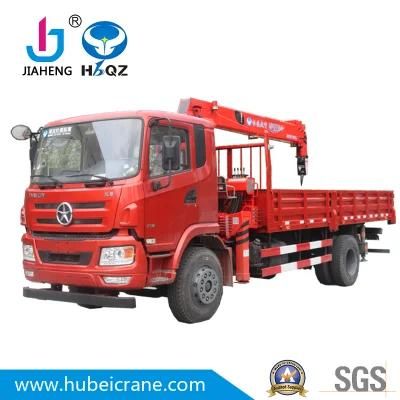made in China HBQZ with Dongfeng Hydraulic Lift Crane 7ton truck mounted telescopic boom hydraulic cranes