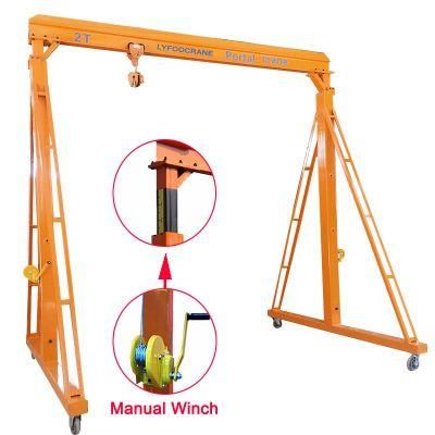 Small Crane 500kg~20ton Height Adjustable Gantry Crane (2000lbs, 3000lbs, 5000lbs)