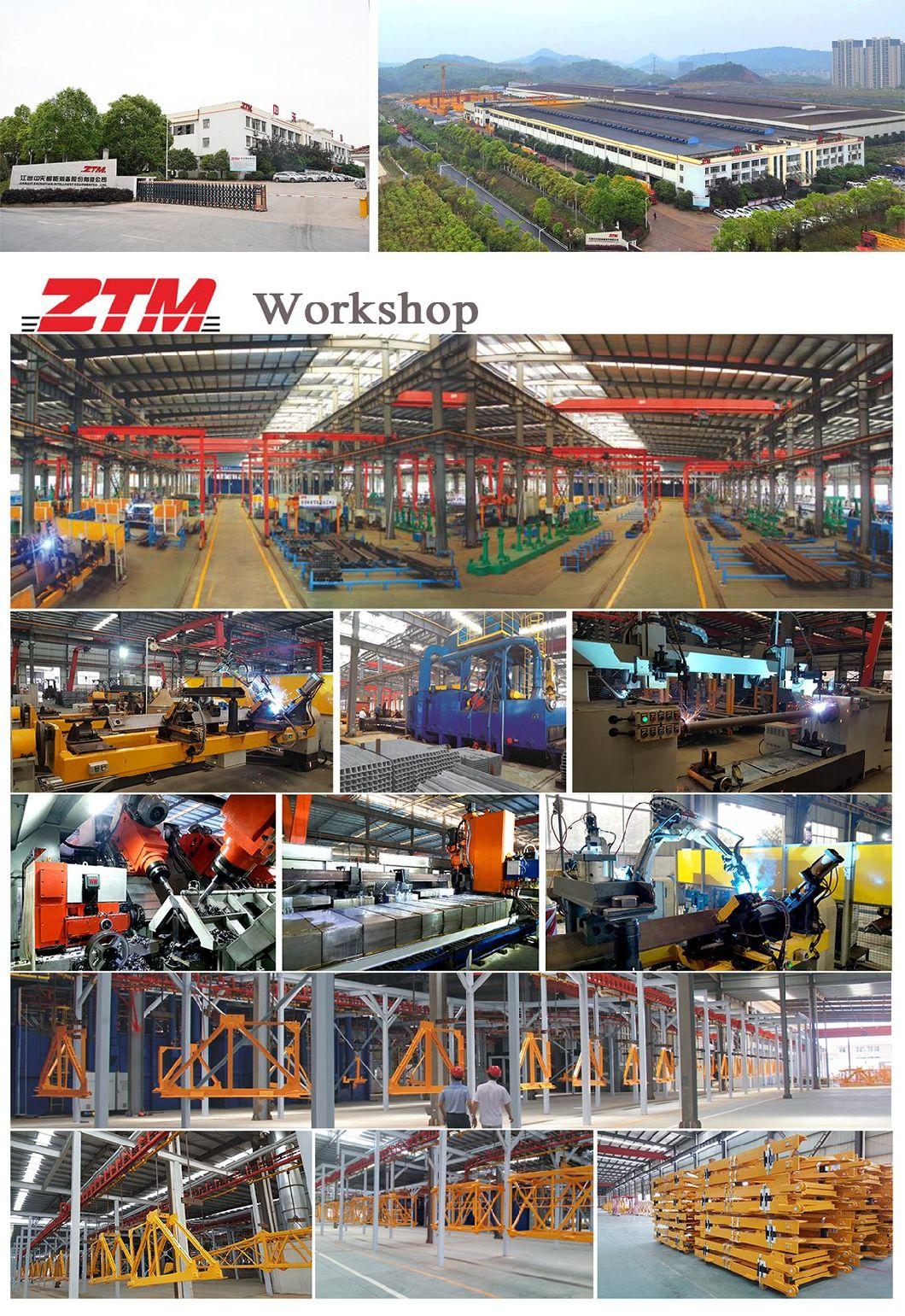 Ztm336 18t Flat-Top Construction Tower Crane with Big Cabin