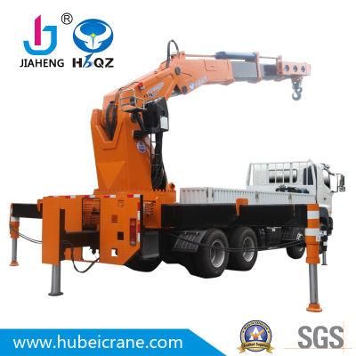 80 Ton Knuckle boom Crane SQ1600ZB6 Knuckle boom Truck Mounted Crane with Sino HOWO 8*4 Chassis Truck For Sale