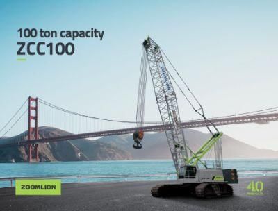 Zoomlion Zcc100 New Product 10 T Crawler Crane with Lattice Boom