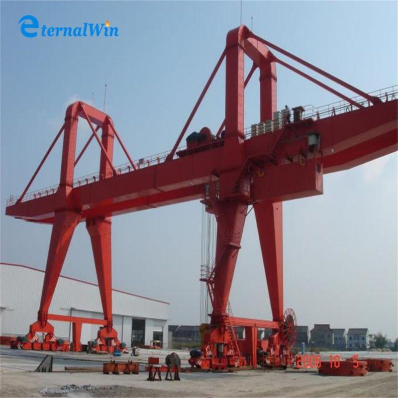 Rail Type Double Girder Outdoor Double Girder Giant Goliath Heavvy Duty Gantry Crane 30ton with Overhanging Boom Cantilever