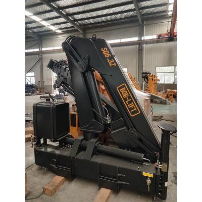 Small 6ton Hydraulic Boom Pick &Carry Truck Mounted Crane with Legs