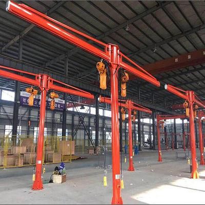 Customized Pillar Slewing Jib Crane Indoor Workshop Use 1 Ton