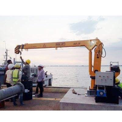 Telescopic Hydraulic Crane Marine Deck Crane for Sale