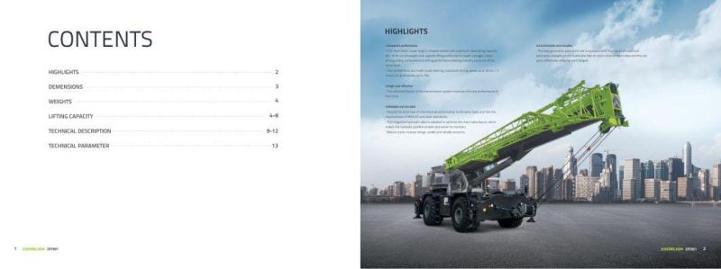 Zoomlion Zrt851e532 Rough Terrain Crane