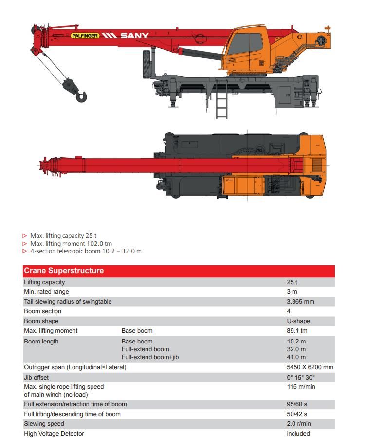 New Spc400spc400 40 Tons General Chassis Crane 40t Truck Crane