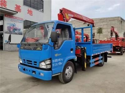 Isuzu 4tons 4X2 Lifting Machinery Truck with Articulated Crane Cheap Price with Drill Drill Pipe Strength Factory