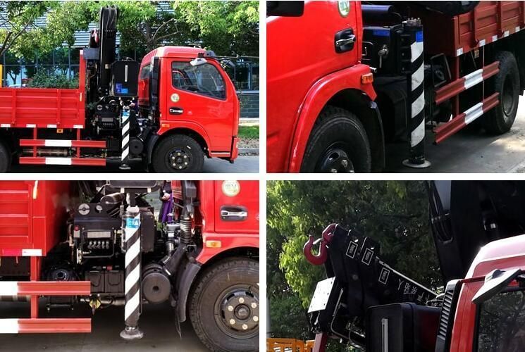 Dongfeng Utility Service Knuckle Boom Truck Crane 5tons Truck Mounted Crane