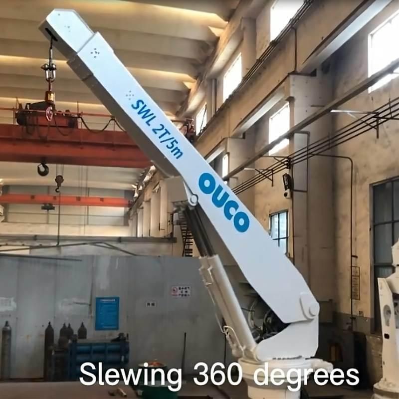 Ouco 2t5m Telescopic Marine Crane with Strong Structure