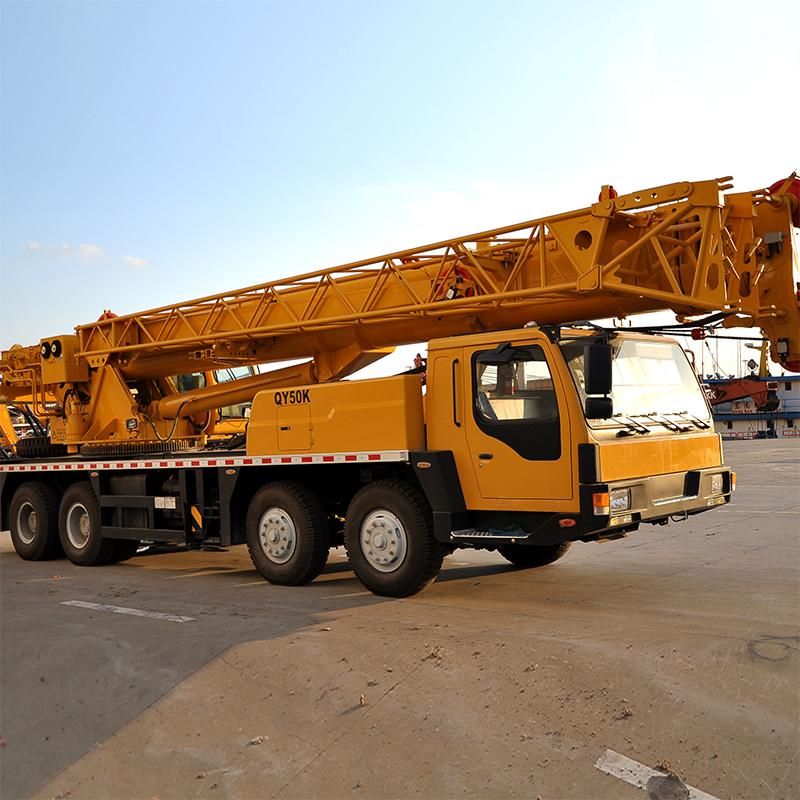 Official 50 Ton Hydraulic Truck Lifting Crane Hoist Mobile Crane Qy50kd