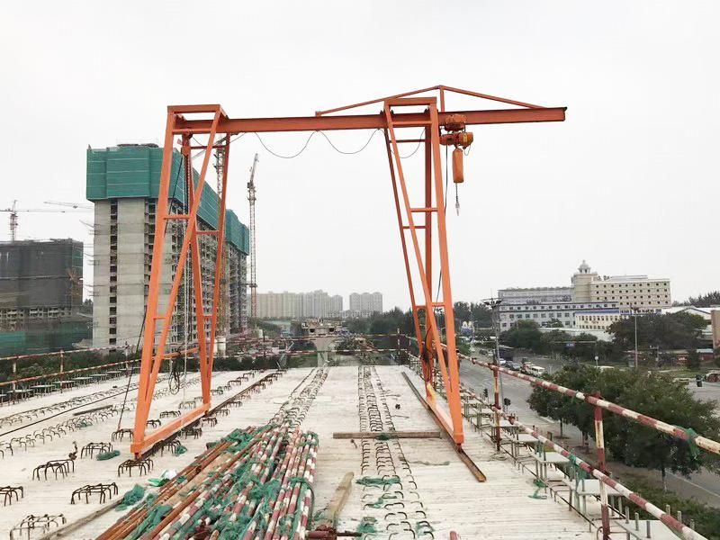 Height Adjustable Manual Portable Gantry Crane, No Rail Crane