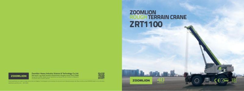 Zoomlion Zrt1100d533 110 Ton Rough Terrain Crane