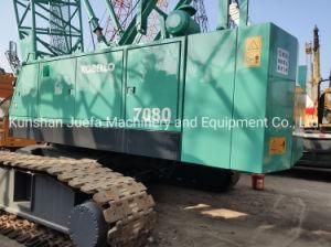 80ton Used Kobelco Crane 7080 Hydraulic Crawler Crane on Sale